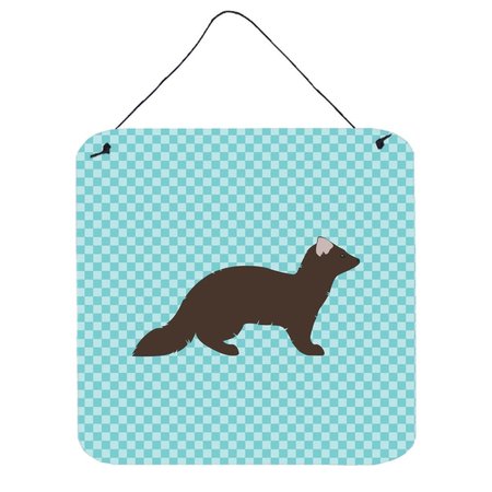 MICASA Sable Marten Blue Check Wall or Door Hanging Prints6 x 6 in. MI231350